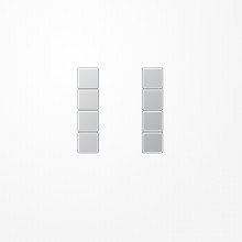 Jung A504TSAAL Tastensatz 4fach, F50, Serie A, aluminium