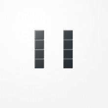 Jung A504TSAANM Tastensatz 4fach, F50, Serie A, anthrazit matt