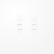 Jung A504TSAWW Tastensatz 4fach, F50, Serie AS/A, alpinweiß