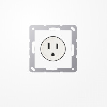 Jung A521-15WW Steckdose, US-Norm NEMA, 15 A 125 V ~, Schraubklemmen, Thermoplast, Serie AS/A, alpinweiß