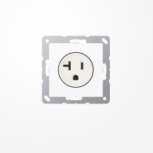 Jung A521-20WW Steckdose, US-Norm NEMA, 20 A 125 V ~, Schraubklemmen, Thermoplast, Serie AS/A, alpinweiß