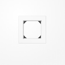 Jung A5581HBFWW Rahmen 28 mm Aufbauhöhe 1fach, senkrechte und waagerechte Montage, Thermoplast, A 550, alpinweiß