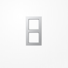 Jung A5582BFAL Rahmen 2fach, senkrechte und waagerechte Montage, Thermoplast lackiert, A 550, aluminium