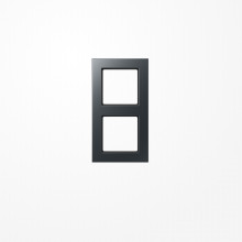 Jung A5582BFANM Rahmen 2fach, senkrechte und waagerechte Montage, Thermoplast lackiert, A 550, anthrazit matt