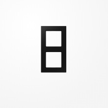 Jung A5582BFSWM Rahmen 2fach, senkrechte und waagerechte Montage, Thermoplast lackiert, A 550, graphitschwarz matt