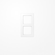 Jung A5582BFWWM Rahmen 2fach, senkrechte und waagerechte Montage, Thermoplast lackiert, A 550, schneeweiß matt