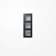 Jung A5583BFAANM Aufputz-Kappe 3fach, Thermoplast lackiert, Serie A, anthrazit matt