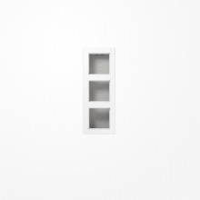 Jung A5583BFAWW Aufputz-Kappe 3fach, Thermoplast, Serie A, alpinweiß