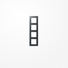 Jung A5584BFANM Rahmen 4fach, senkrechte und waagerechte Montage, Thermoplast lackiert, A 550, anthrazit matt