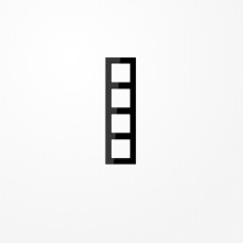 Jung A5584BFSW Rahmen 4fach, senkrechte und waagerechte Montage, Thermoplast, A 550, schwarz