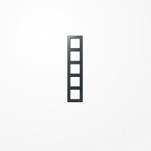 Jung A5585BFANM Rahmen 5fach, senkrechte und waagerechte Montage, Thermoplast lackiert, A 550, anthrazit matt