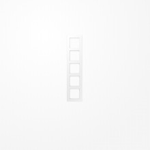 Jung A5585BFWWM Rahmen 5fach, senkrechte und waagerechte Montage, Thermoplast lackiert, A 550, schneeweiß matt