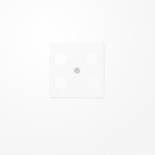 Jung A561-4SAT1WW Abdeckung für 4-Loch SAT-TV-Steckdose (Hirschmann) 1fach, Thermoplast, Serie AS/A, alpinweiß