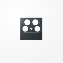 Jung A561-4SAT2ANM Abdeckung für 4-Loch SAT-TV-Steckdose (Axing) 4fach, Thermoplast lackiert, Serie A, anthrazit matt