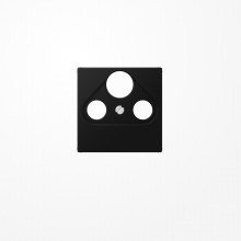 Jung A561BFPLSATSWM Abdeckung für Universal-Sat/BK-Dosen 1fach, Thermoplast lackiert, Serie A, graphitschwarz matt