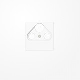 Jung A561BFPLSATWW Abdeckung für Universal-Sat/BK-Dosen 1fach, Thermoplast, Serie AS/A, alpinweiß