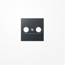 Jung A561BFPLTVANM Abdeckung für Antennendosen 1fach, Thermoplast lackiert, Serie A, anthrazit matt