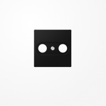 Jung A561BFPLTVSWM Abdeckung für Antennendosen 1fach, Thermoplast lackiert, Serie A, graphitschwarz matt