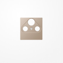 Jung A561PLSATCH Abdeckung für Universal-Sat/BK-Dosen 1fach, Duroplast lackiert, Serie A, champagner