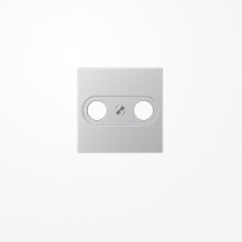 Jung A561PLTVAL Abdeckung für Antennendosen 1fach, Duroplast lackiert, Serie A, aluminium