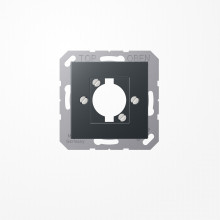 Jung A568-1BFANM Abdeckung für Lautsprecher-Buchse, für XLR-Steckverbinder (D-Serie) 1fach, Thermoplast lackiert, Serie A, anthrazit matt