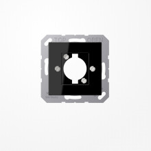 Jung A568-1BFSW Abdeckung für Lautsprecher-Buchse, für XLR-Steckverbinder (D-Serie) 1fach, Thermoplast, Serie A, schwarz