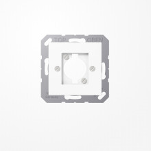 Jung A568-1BFWW Abdeckung für Lautsprecher-Buchse, für XLR-Steckverbinder (D-Serie) 1fach, Thermoplast, Serie AS/A, alpinweiß