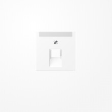 Jung A569-1NAPLUAWWM Abdeckung für IAE/UAE-Anschlussdosen 1x8-polig, mit Schriftfeld, Thermoplast lackiert, Serie A, schneeweiß matt