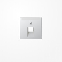 Jung A569-1PLUAAL Abdeckung für IAE/UAE-Anschlussdosen 1x8-polig, Duroplast lackiert, Serie A, aluminium