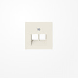 Jung A569-2BFPLUA Abdeckung für IAE/UAE-Anschlussdosen 2x8-polig, Thermoplast, Serie AS, weiß