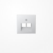 Jung A569-2BFPLUAAL Abdeckung für IAE/UAE-Anschlussdosen 2x8-polig, Thermoplast lackiert, Serie A, aluminium