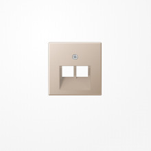 Jung A569-2BFPLUACH Abdeckung für IAE/UAE-Anschlussdosen 2x8-polig, Thermoplast lackiert, Serie A, champagner