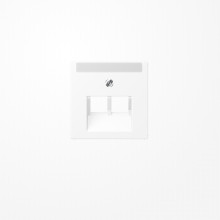 Jung A569-2NAPLUAWWM Abdeckung für IAE/UAE-Anschlussdosen 2x8-polig, mit Schriftfeld, Thermoplast lackiert, Serie A, schneeweiß matt