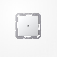 Jung A590AAL Leitungsauslass mit Zugentlastung, Duroplast lackiert, Serie A, aluminium