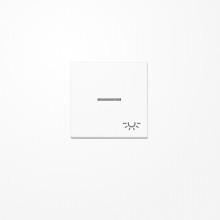 Jung A590BFKO5LWW Wippe mit Lichtleiter, Symbol Licht, Thermoplast, Serie A, alpinweiß