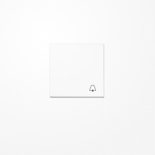 Jung A590BFKWW Wippe, Symbol Klingel, Thermoplast, Serie A, alpinweiß