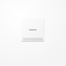 Jung A590BFNAKO5WWM Wippe mit Lichtleiter, mit Schriftfeld, Thermoplast lackiert, Serie A, schneeweiß matt