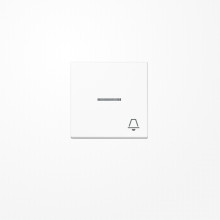 Jung A590KO5KWW Wippe mit Lichtleiter, Symbol Klingel, Duroplast, Serie A, alpinweiß