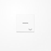 Jung A590KO5LWW Wippe mit Lichtleiter, Symbol Licht, Duroplast, Serie A, alpinweiß