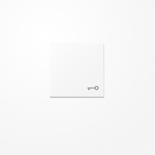 Jung A590TWWM Wippe, Symbol Tür, Duroplast lackiert, Serie A, schneeweiß matt