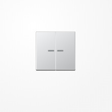 Jung A595KO5AL Wippe mit Lichtleiter, Duroplast lackiert, Serie A, aluminium