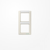 Jung ABAS582NA Rahmen 2fach, mit Schriftfeld, senkrechte Montage, Duroplast antibakteriell, AS 500 antibakteriell, weiß