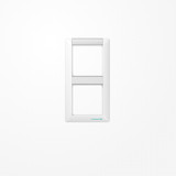 Jung ABAS582NAWW Rahmen 2fach, mit Schriftfeld, senkrechte Montage, Duroplast antibakteriell, AS 500 antibakteriell, alpinweiß