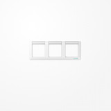 Jung ABAS5830NAWW Rahmen 3fach, mit Schriftfeld, waagerechte Montage, Duroplast antibakteriell, AS 500 antibakteriell, alpinweiß