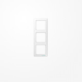 Jung ABAS583WW Rahmen 3fach, senkrechte und waagerechte Montage, Duroplast antibakteriell, AS 500 antibakteriell, alpinweiß