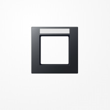 Jung AC581BFNAANM Rahmen 1fach, mit Schriftfeld, senkrechte und waagerechte Montage, Thermoplast lackiert, A CREATION, anthrazit matt