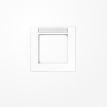 Jung AC581BFNAWW Rahmen 1fach, mit Schriftfeld, senkrechte und waagerechte Montage, Thermoplast, A CREATION, alpinweiß