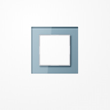 Jung AC581GLBLGR Glasrahmen 1fach, senkrechte und waagerechte Montage, Glas, A CREATION, blaugrau