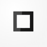 Jung AC581GLSW Glasrahmen 1fach, senkrechte und waagerechte Montage, Glas, A CREATION, schwarz (Glas)