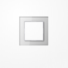 Jung AC581GLWW Glasrahmen 1fach, senkrechte und waagerechte Montage, Glas, A CREATION, alpinweiß (Glas)